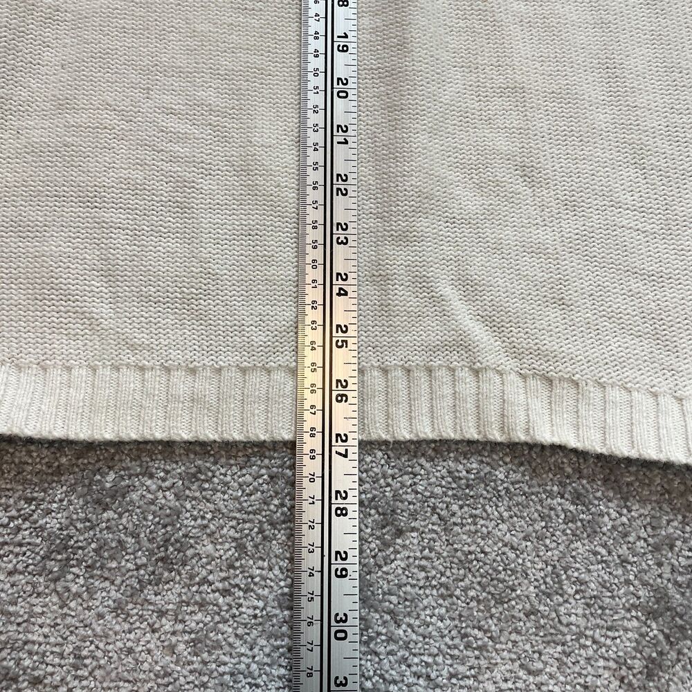 Elisabeth Liz Claiborne Cardigan Sweater Womens 3X White Blue Check Knit Vintage - Picture 11 of 13